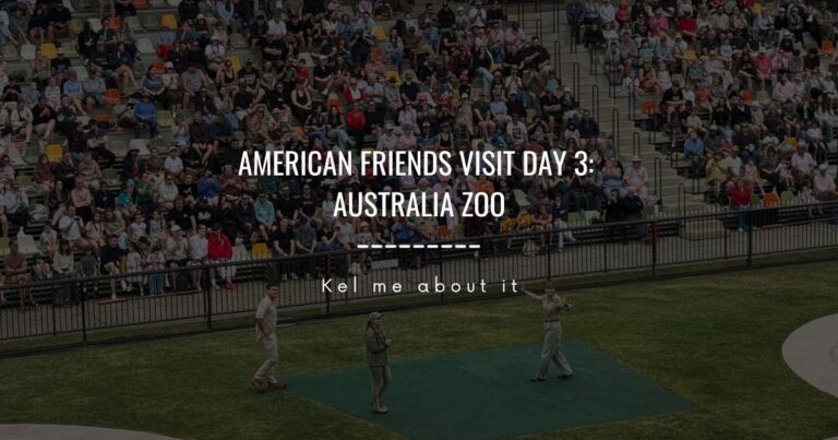 Group photo at Australia Zoo entrance, Sunshine Coast