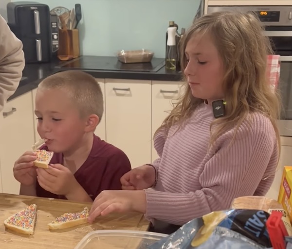 Kids reacting to eating fairybread with decidedly unimpressed faces