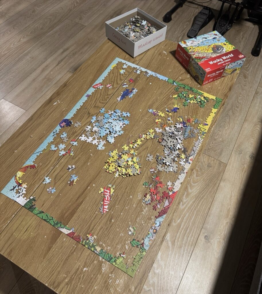 Image of a jigsaw puzzle currently in progress