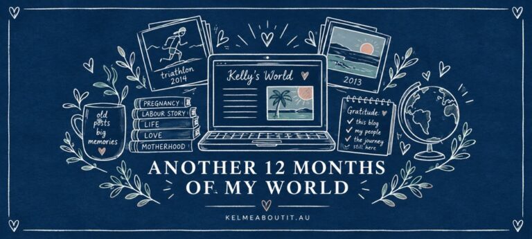 Blog header featuring paper doodles of a laptop and other memories