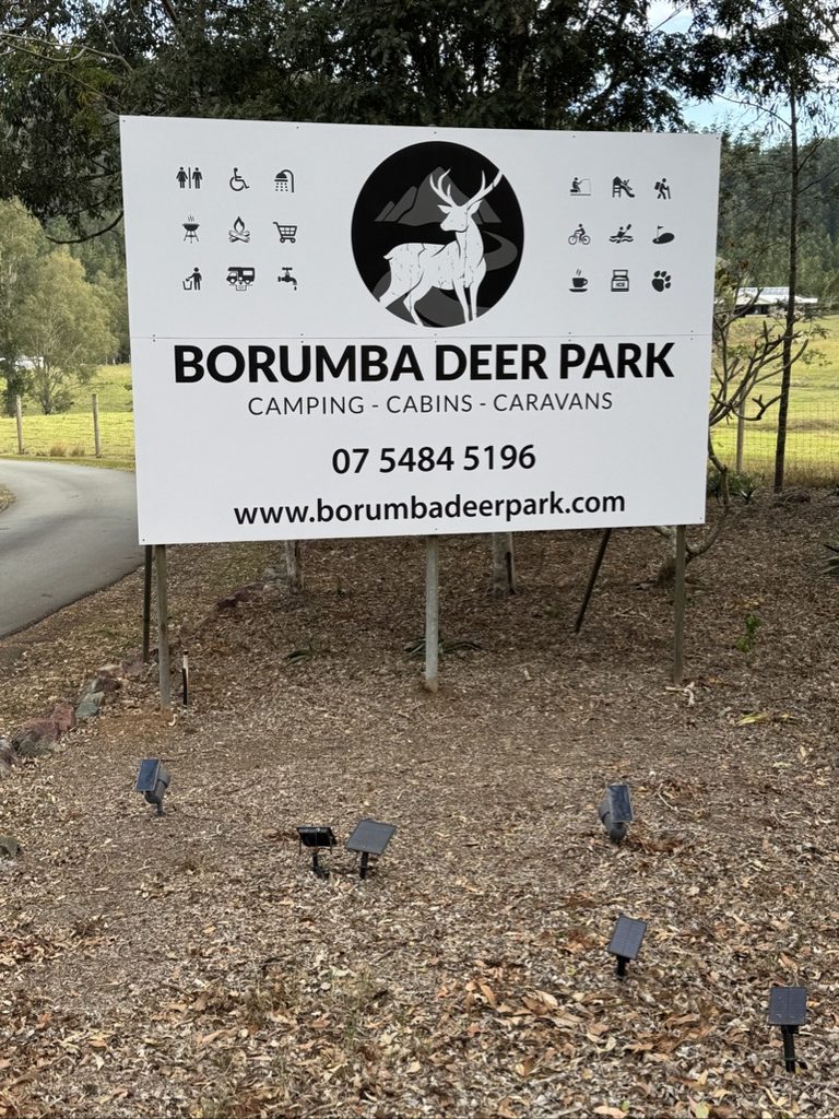 Borumba Deer Park sign