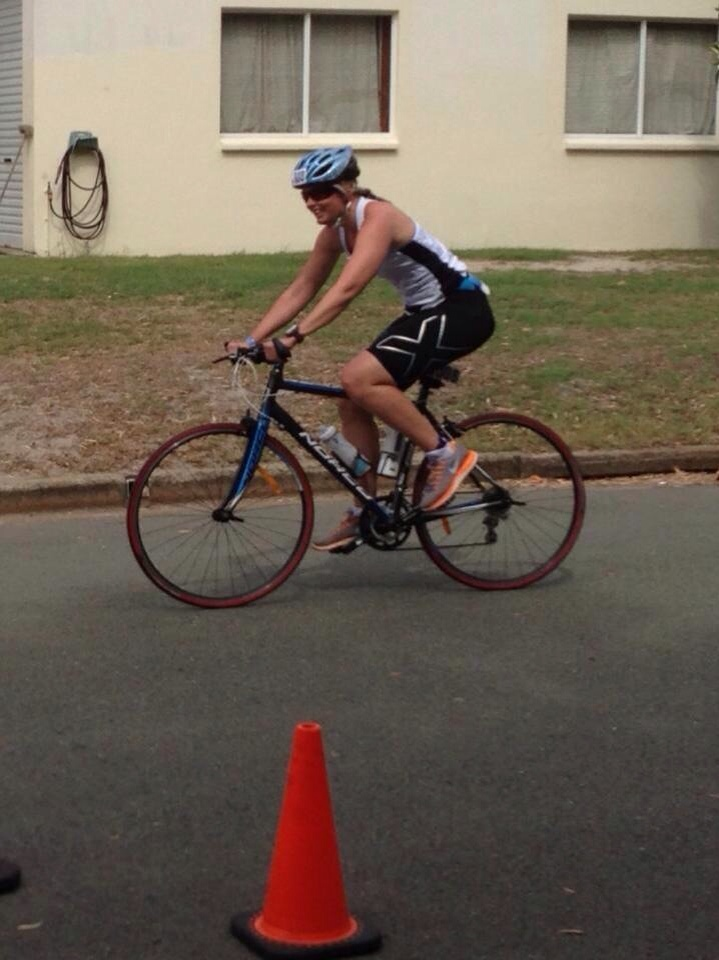 Participating in my first ever triathlon in 2014